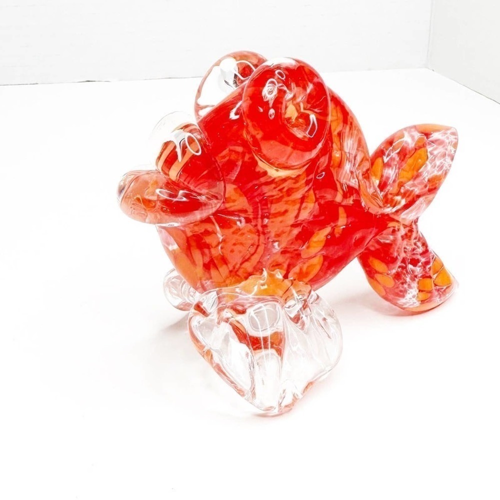 Signed Glass Paper Weight fish